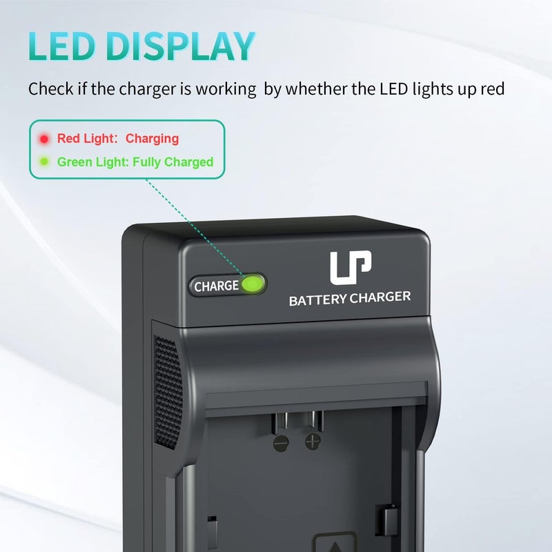 L & P NP-FZ100 Battery Charger, Charger with LED Lights Display, Compatible with Sony A9 A9R A9S A9II A7C A7CII A7SIII A7III A7RIII A7RIV A7IV A6600 A6700 ZV-E1 Cameras, Battery Charger for Sony np-fz100 - Image 4